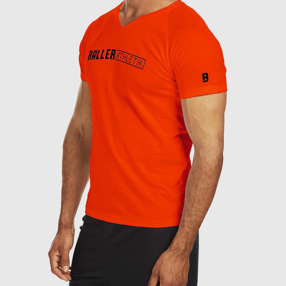 Raglan Fitted Tee - Neon Orange - Baller Athletik