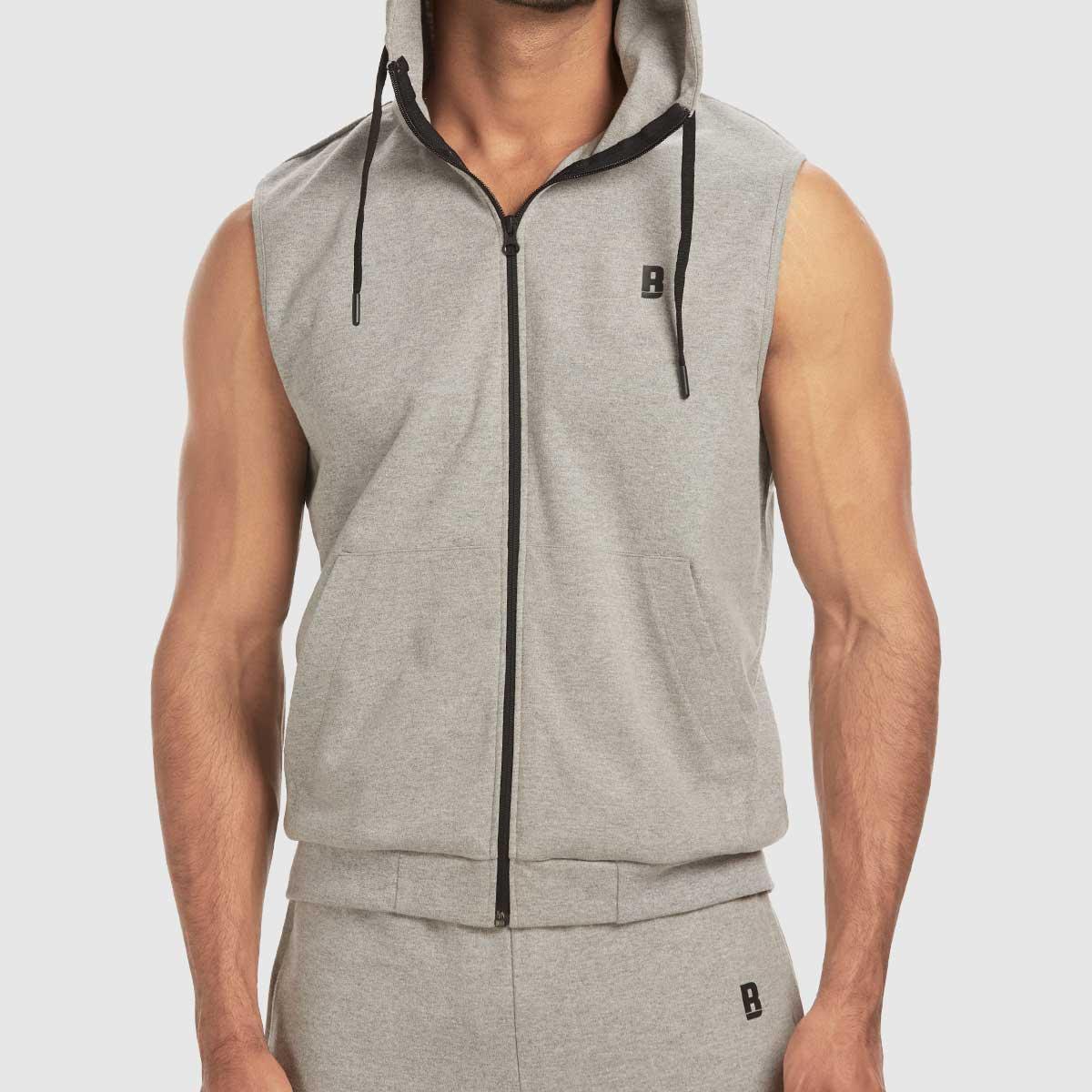 Sleeveless Hoodie - Grey - Baller Athletik