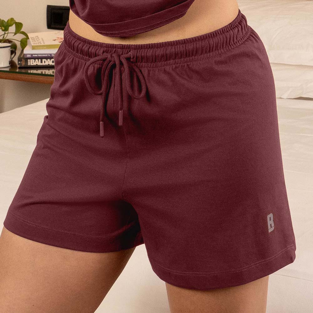 Lounge Life Sleep Shorts for Women - Berry