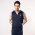 Blue Sleeveless Hoodie Men