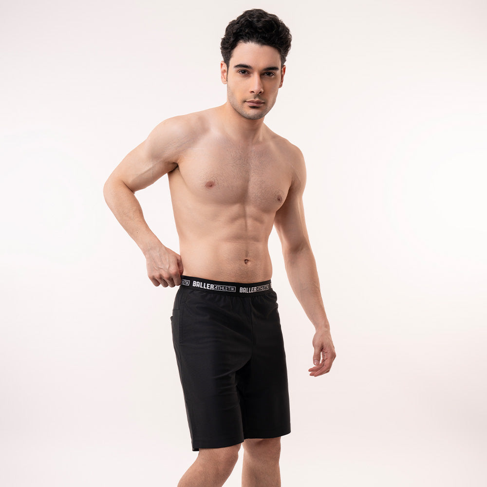 Black Fitness Shorts for Men