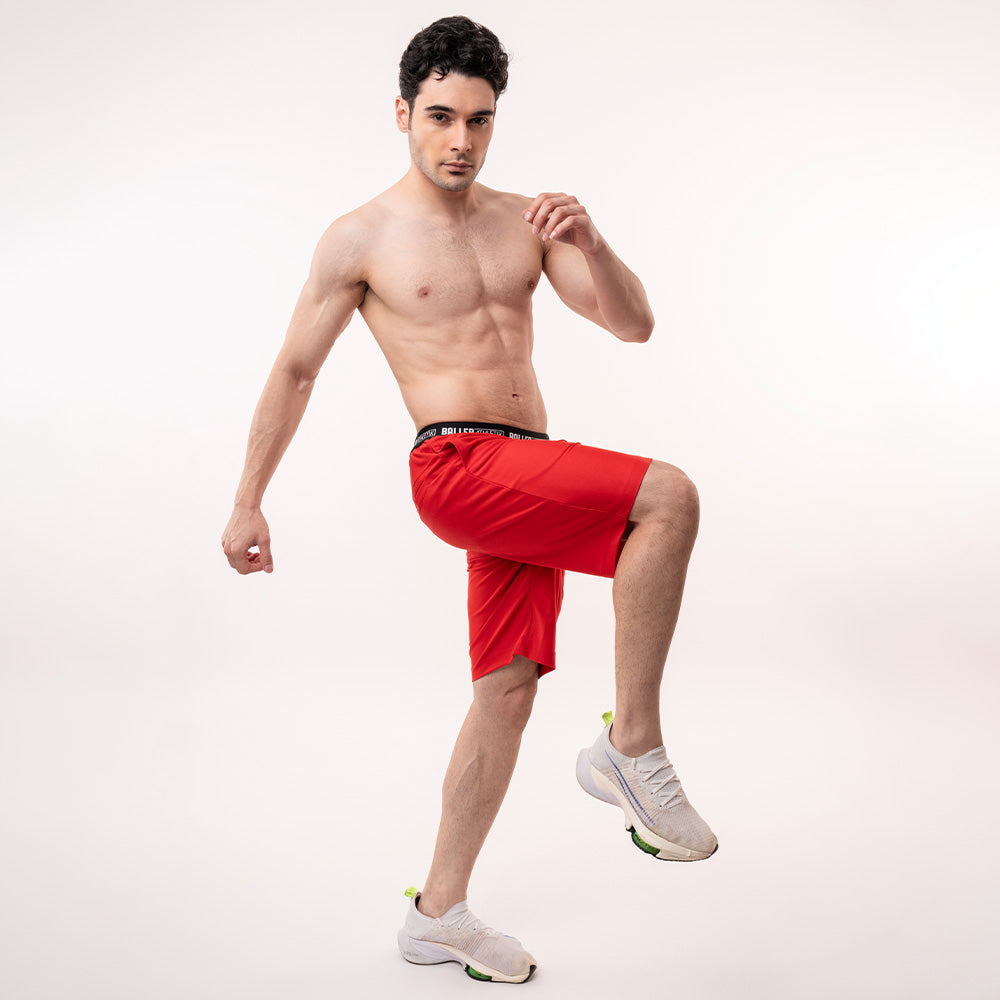Flame Red Fitness Shorts Men