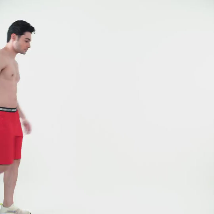 Flame Red Fitness Shorts Men