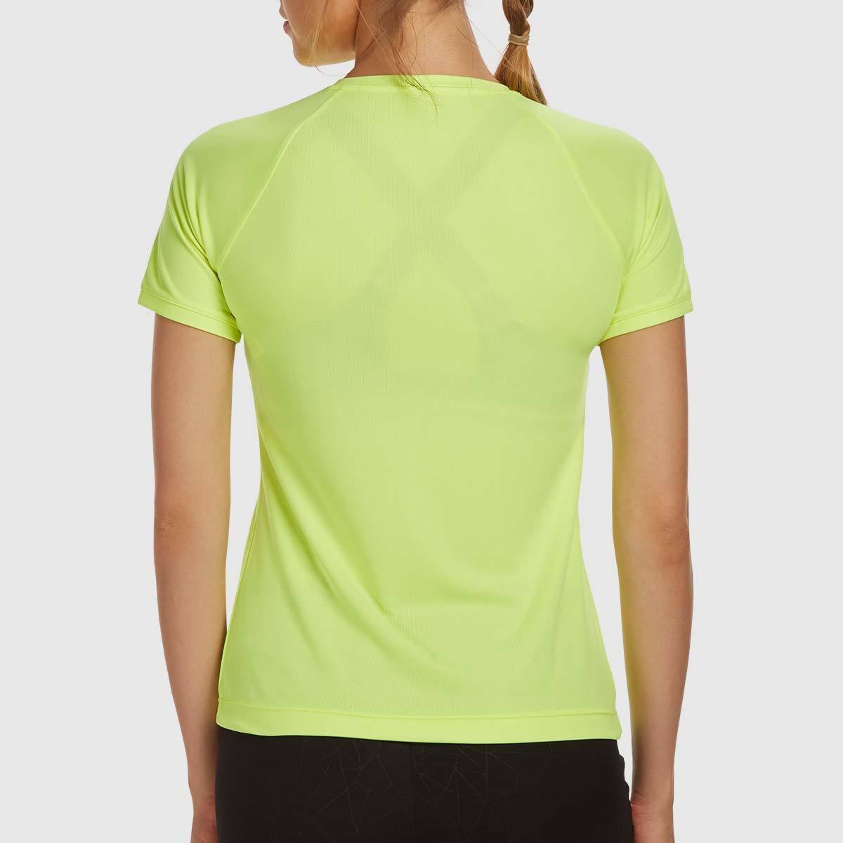 Neon Yellow V-neck Performance Tee