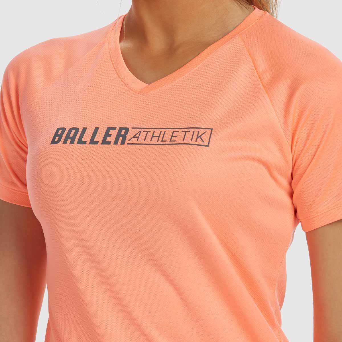 V-neck Performance Tees - Coral