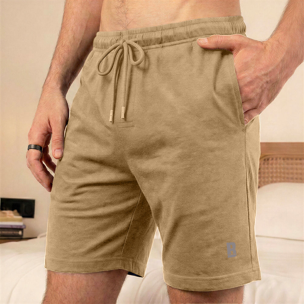 Lounge Life Sleep Shorts for Men - Beige
