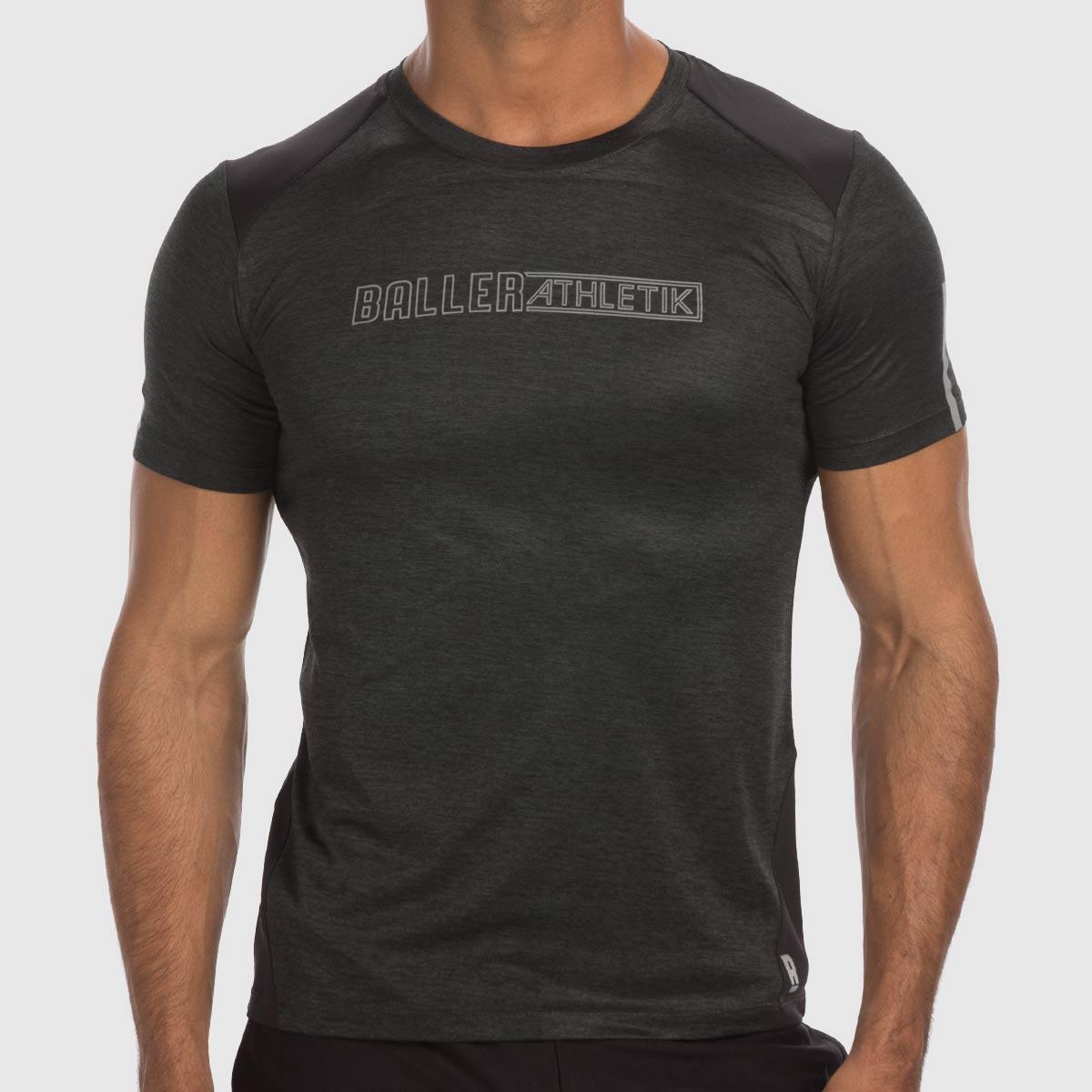 Crew Neck Tee - Charcoal Grey - Baller Athletik