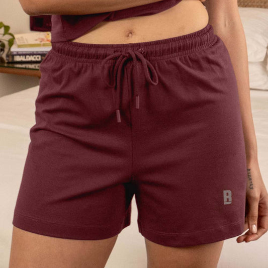 Lounge Life Sleep Shorts for Women - Berry