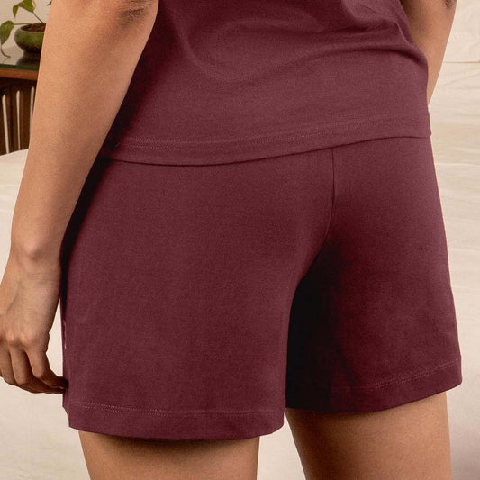 Lounge Life Sleep Shorts for Women - Berry