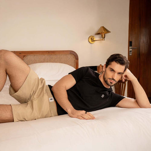 Lounge Life Sleepwear Top for Men - Black