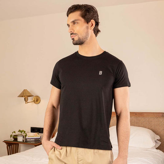 Lounge Life Sleepwear Top for Men - Black