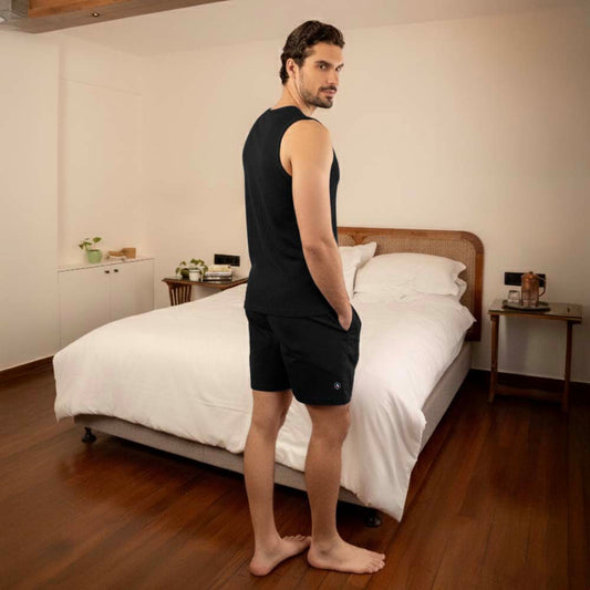 Lounge Life Sleep Vest for Men - Black