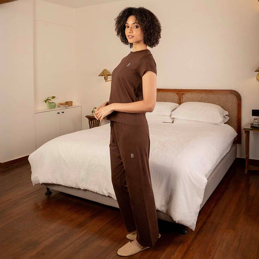 Lounge Life Pyjamas for Women - Coffee