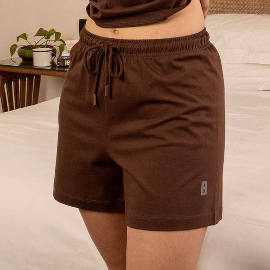 Lounge Life Sleep Shorts for Women - Coffee