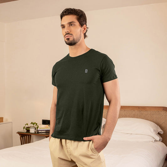 Lounge Life Sleepwear Top for Men - Olive