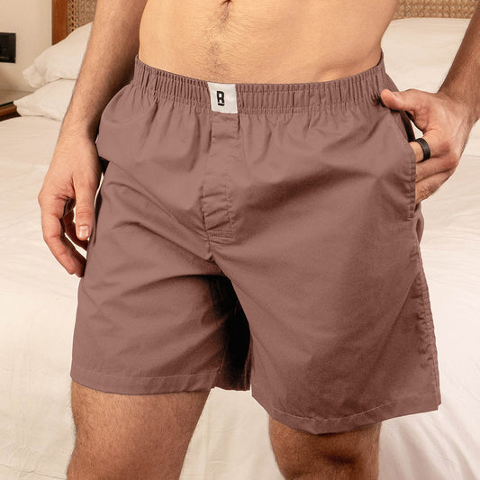 PureChill Sleep Shorts for Men - Walnut Brown
