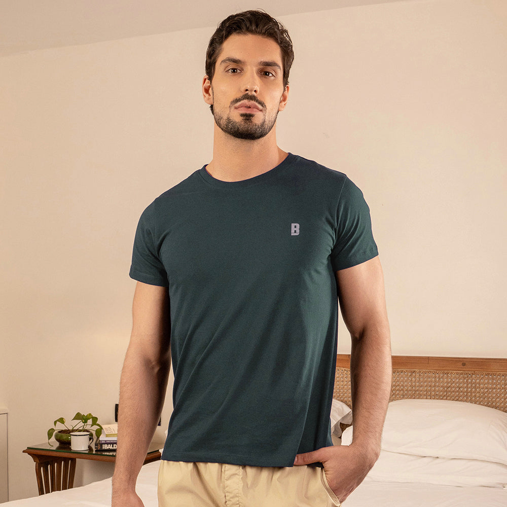 Lounge Life Sleepwear Top for Men - Forest Green