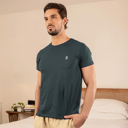 Lounge Life Sleepwear Top for Men - Forest Green