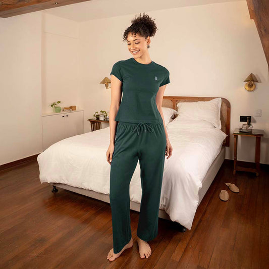 Lounge Life Pyjamas for Women - Forest Green