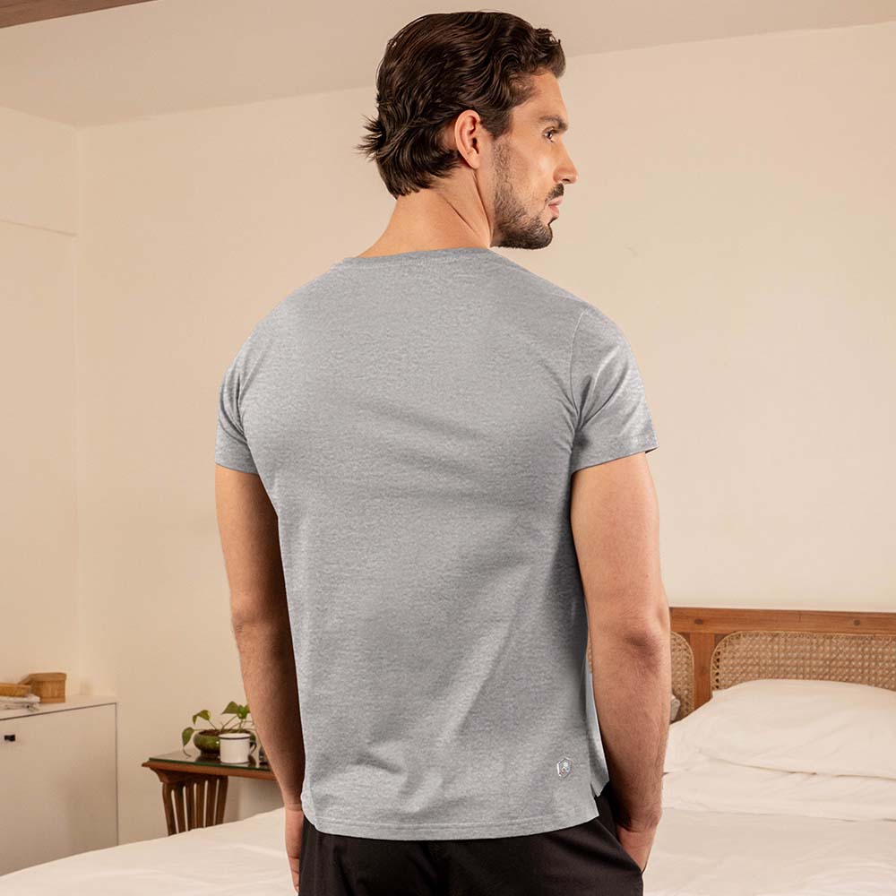 Lounge Life Sleepwear Tee  for Men - Grey
