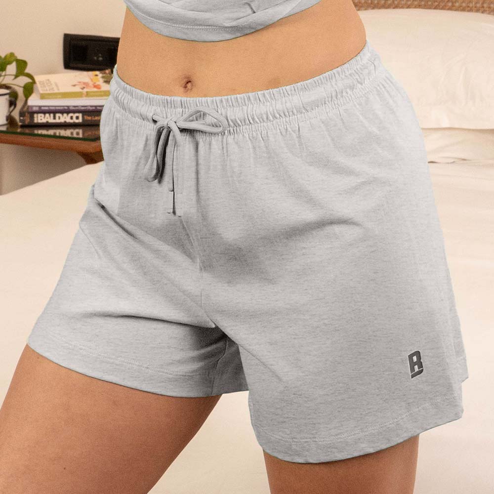 Lounge Life Sleep Shorts for Women - Light Grey