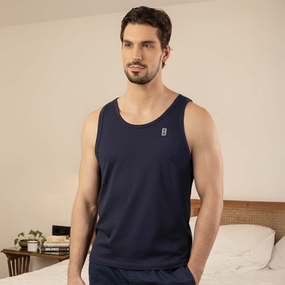 Lounge Life Sleep Vest for Men - Navy