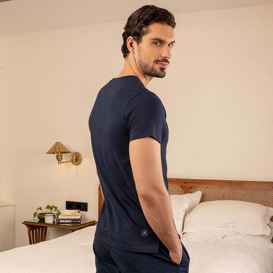 Lounge Life Sleepwear Top for Men - Navy