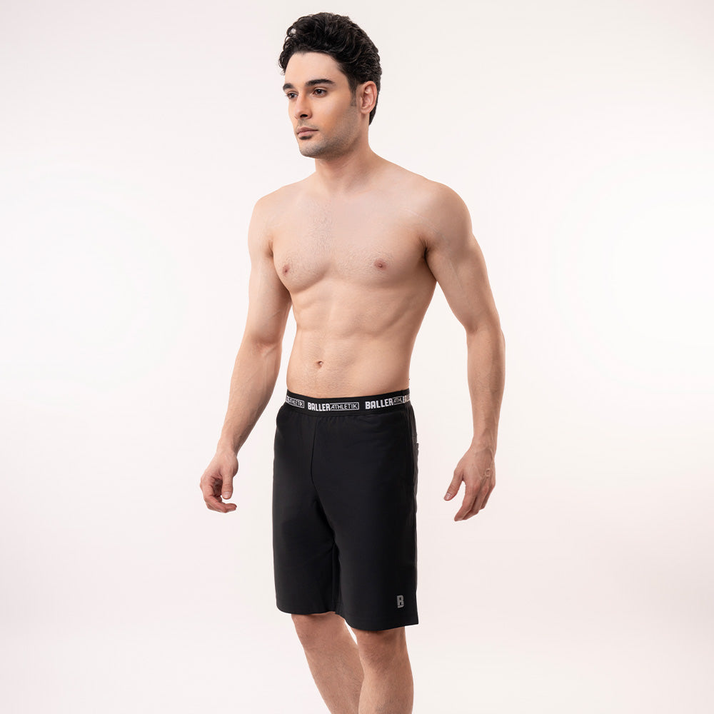 Black Fitness Shorts for Men