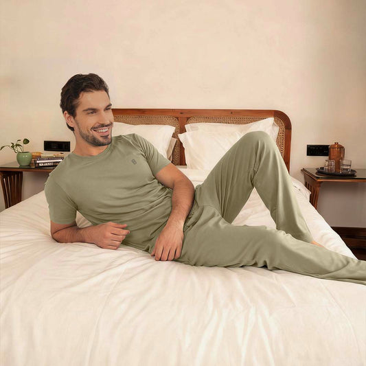 Lounge Life Pyjamas for Men - Sage Green