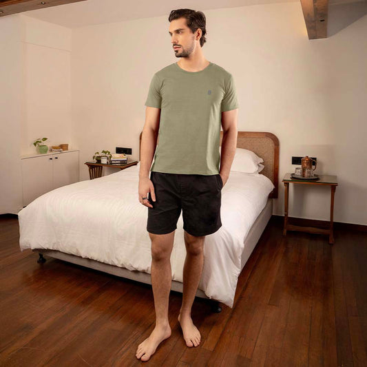 Lounge Life Sleepwear Top for Men - Sage Green