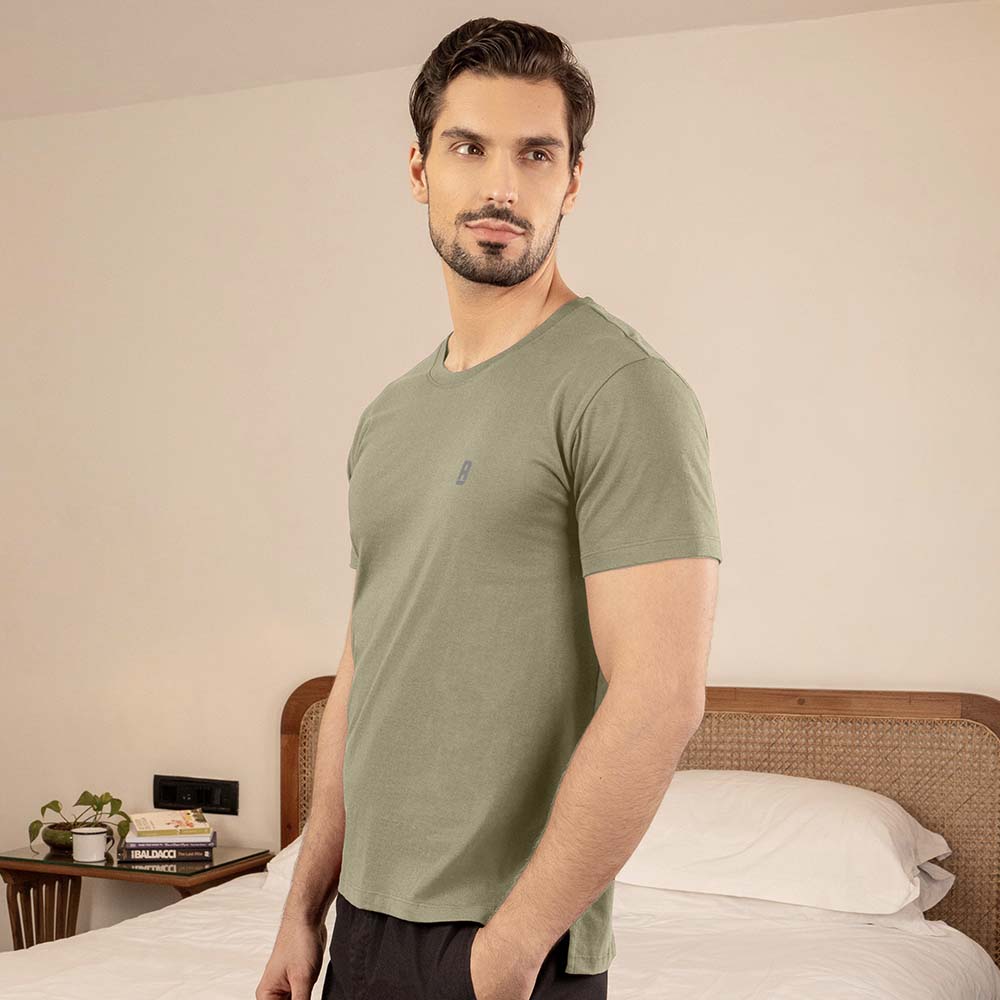 Lounge Life Sleepwear Top for Men - Sage Green