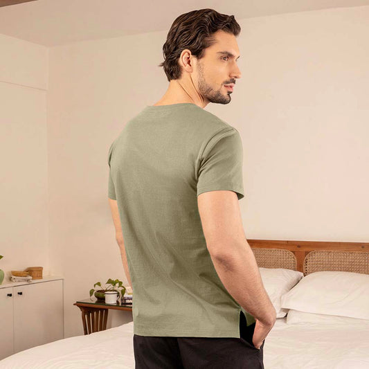 Lounge Life Sleepwear Top for Men - Sage Green