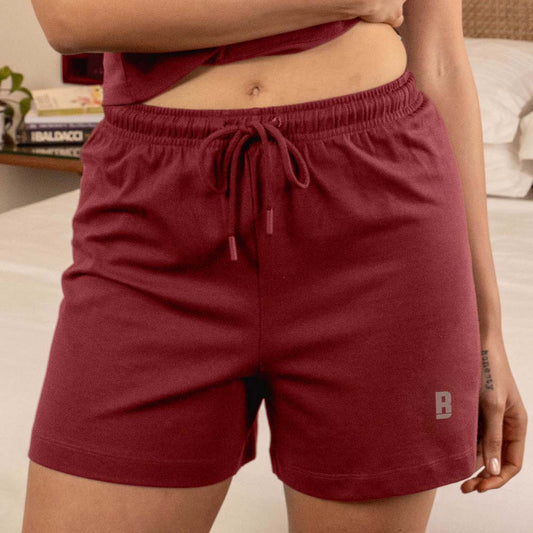 Lounge Life Sleep Shorts for Women - Sangria