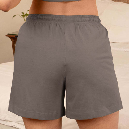 Lounge Life Sleep Shorts for Women - Steel Grey