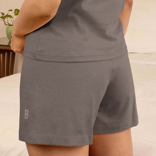 Lounge Life Sleep Shorts for Women - Steel Grey
