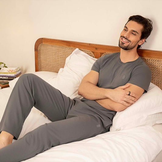 Lounge Life Pyjamas for Men - Steel Grey