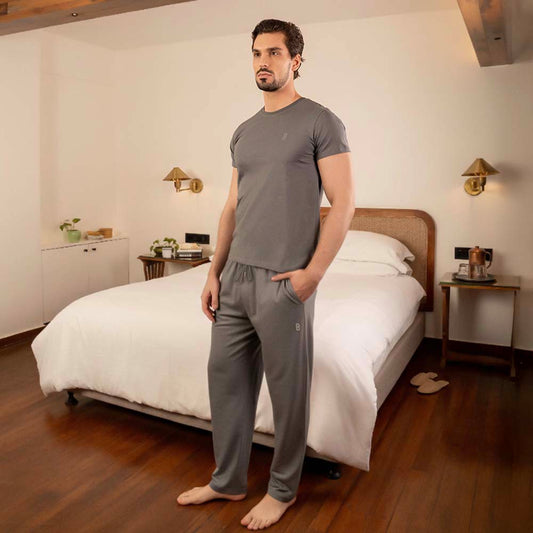 Lounge Life Pyjamas for Men - Steel Grey