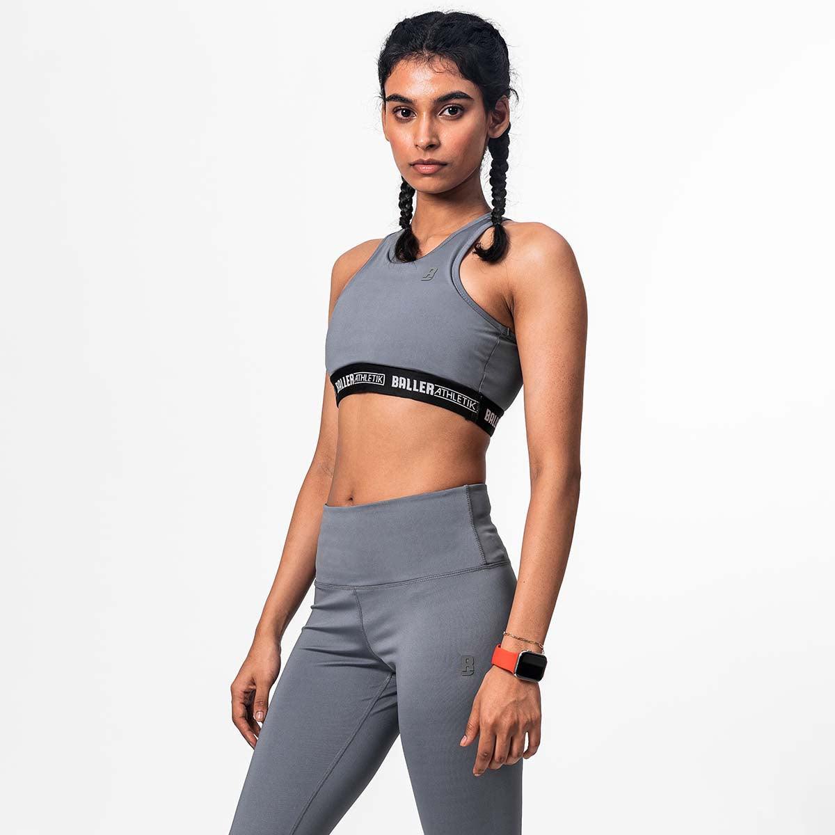 Racerback Sports Bra - Grey