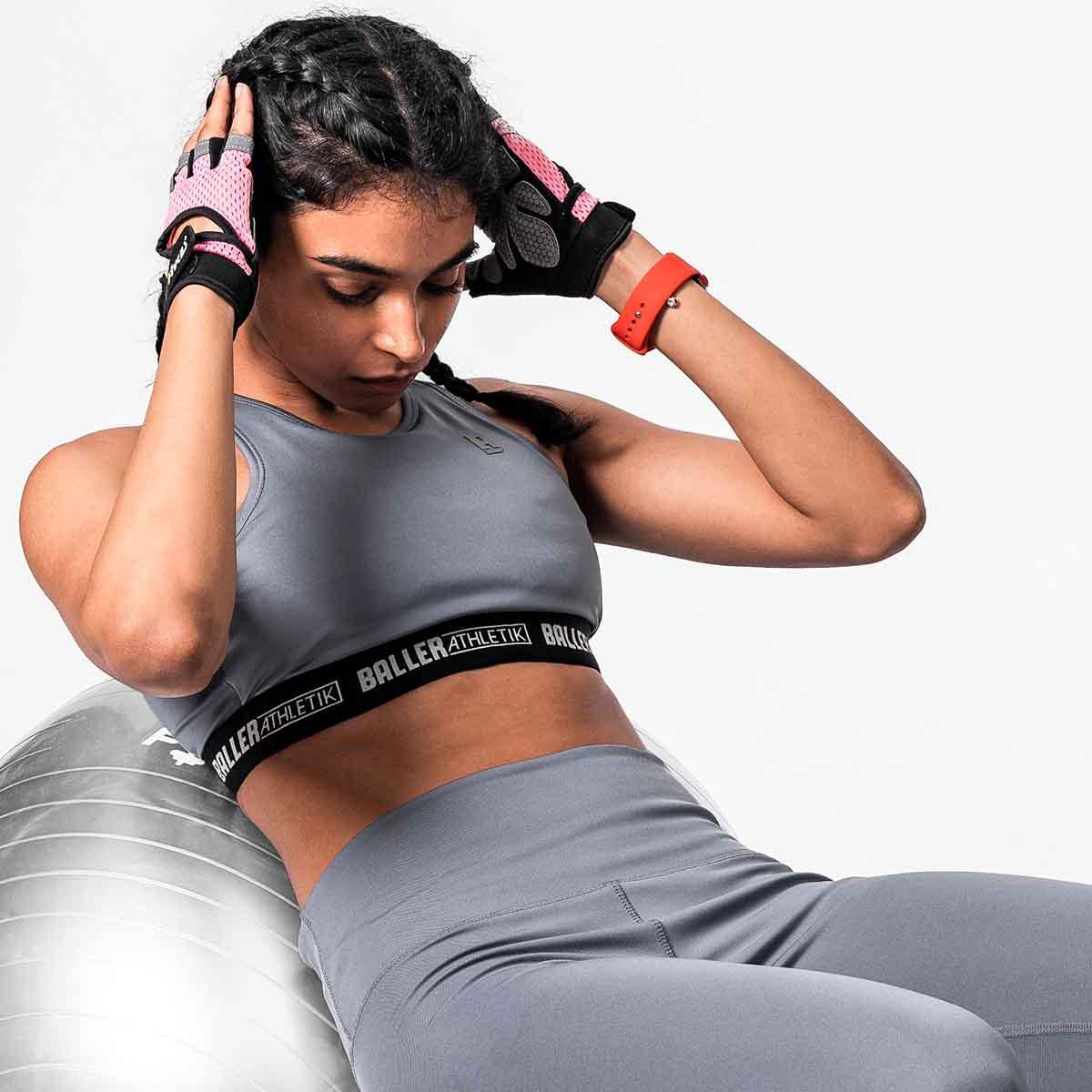 Racerback Sports Bra - Grey